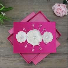 Handmade Invitation Card with Paper Box Hardcover Wedding Invitation Foil Printing 